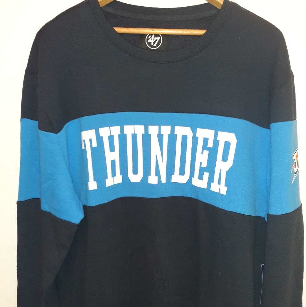 Mens XXL OKC Thunder Crew Sweatshirt NWT NBA 47 Brand